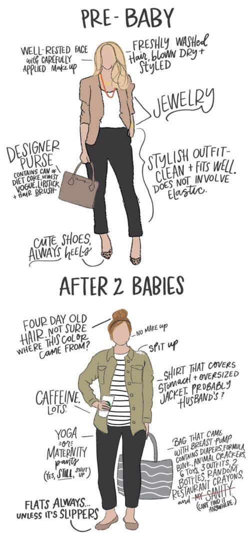 Then and Now: My Look Before and After Becoming a Mom (featuring artwork by Nic Hance Lettering + Illustration: